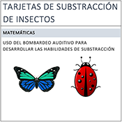 Tarjetas de substracción de insectos